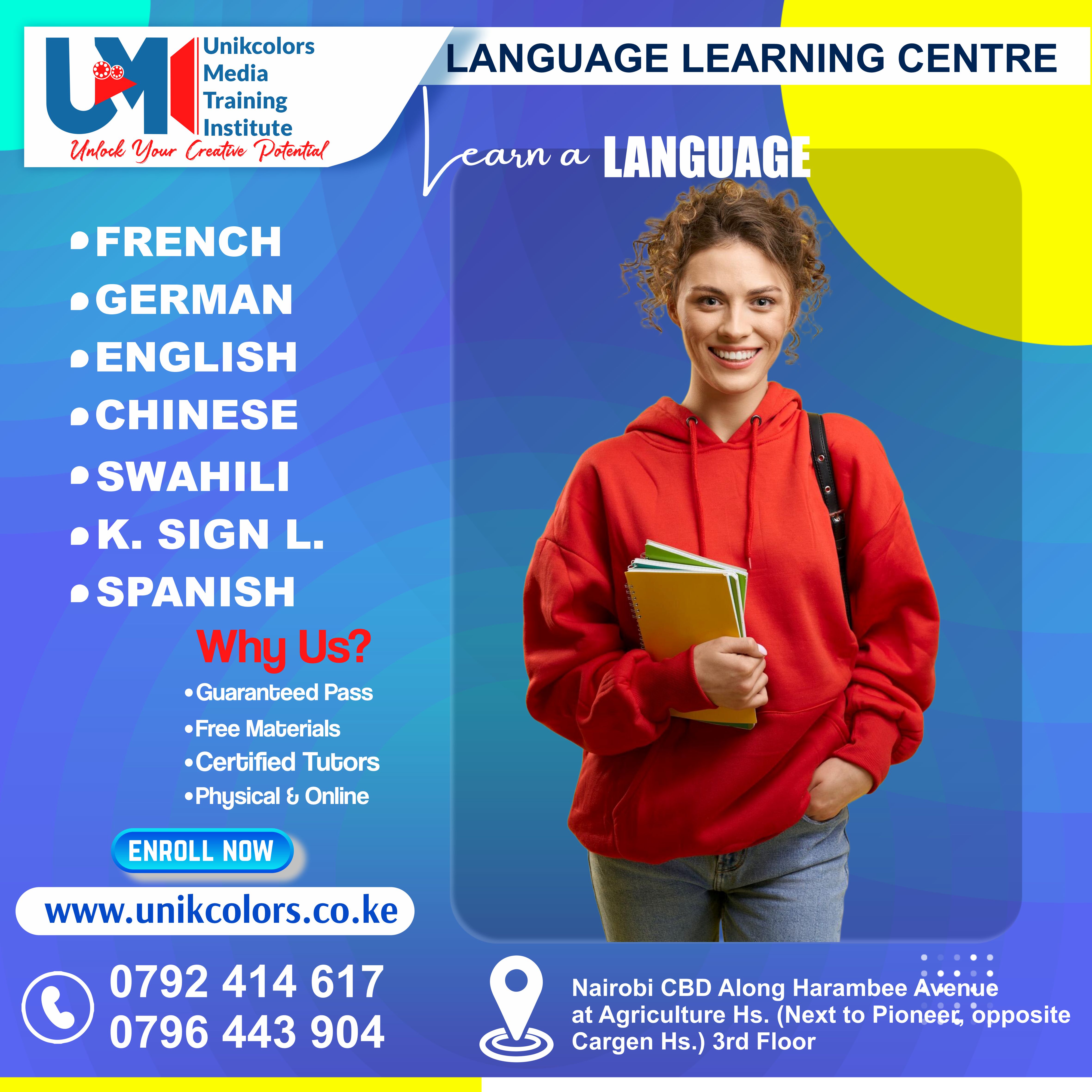 LANGUAGE TRAINING CENTRE - GERMAN | ENGLISH | FRENCH | CHINESE | SPANISH | SWAHILI | KENYA SIGN LANG